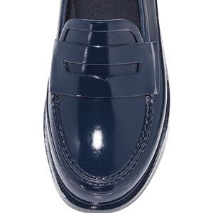 NWT Hunter Original Gloss Penny Loafer in Navy Blue Size 8
